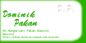 dominik pakan business card